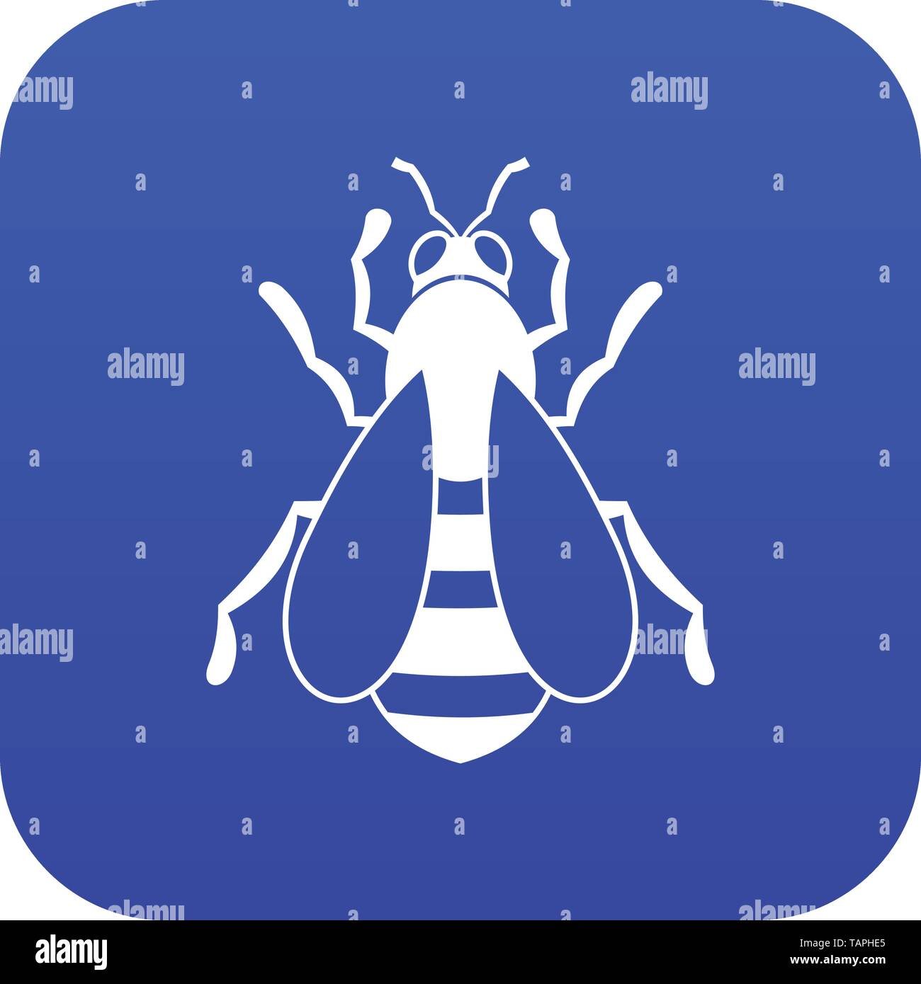 Bee icon digital blue Stock Vector Image & Art - Alamy