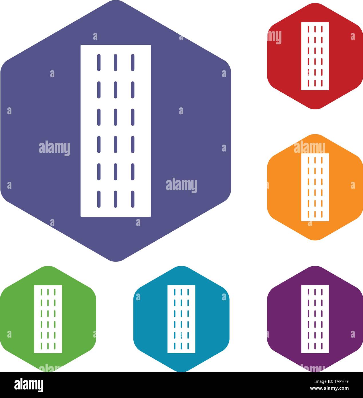 Highway icons vector hexahedron Stock Vector