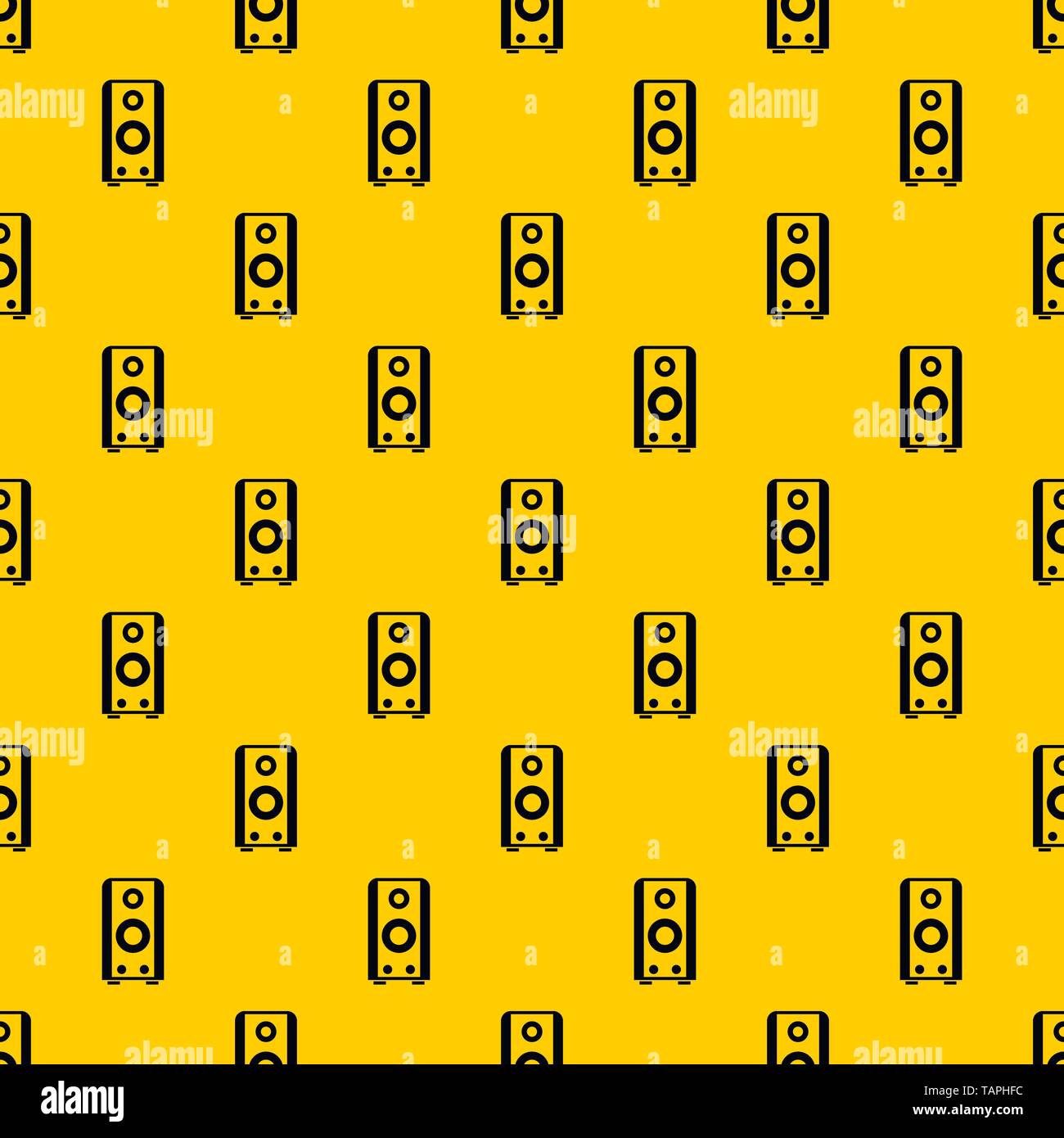 Black sound speaker pattern vector Stock Vector