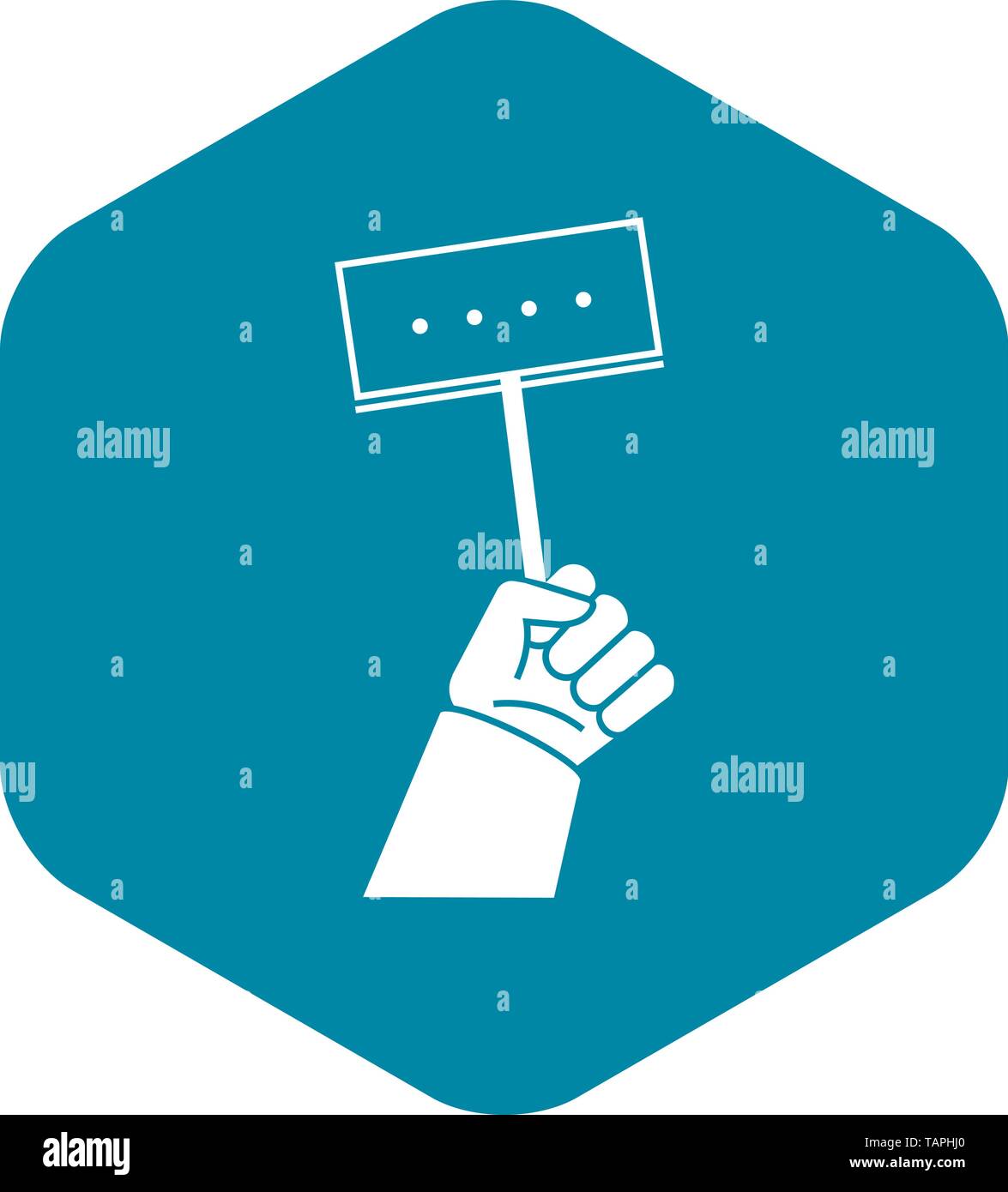 Banner hand up icon, simple style Stock Vector Image & Art - Alamy