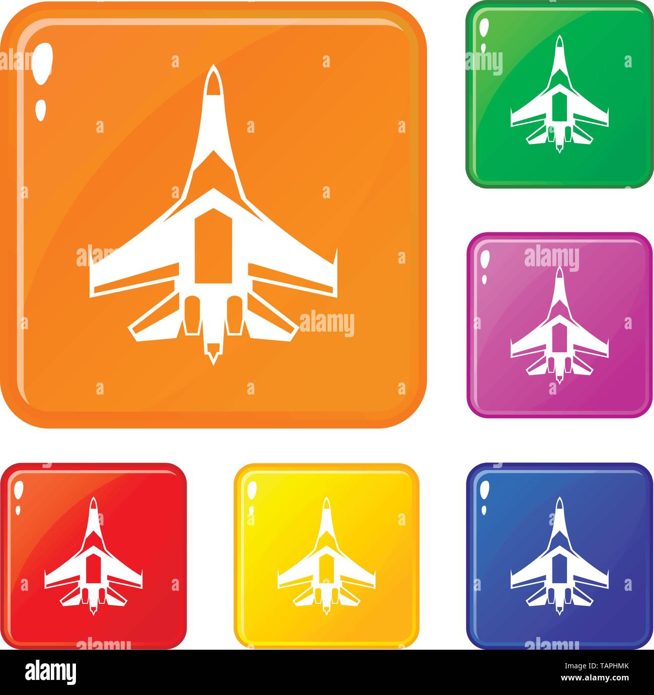 Jet fighter plane icons set vector color Stock Vector Image & Art - Alamy