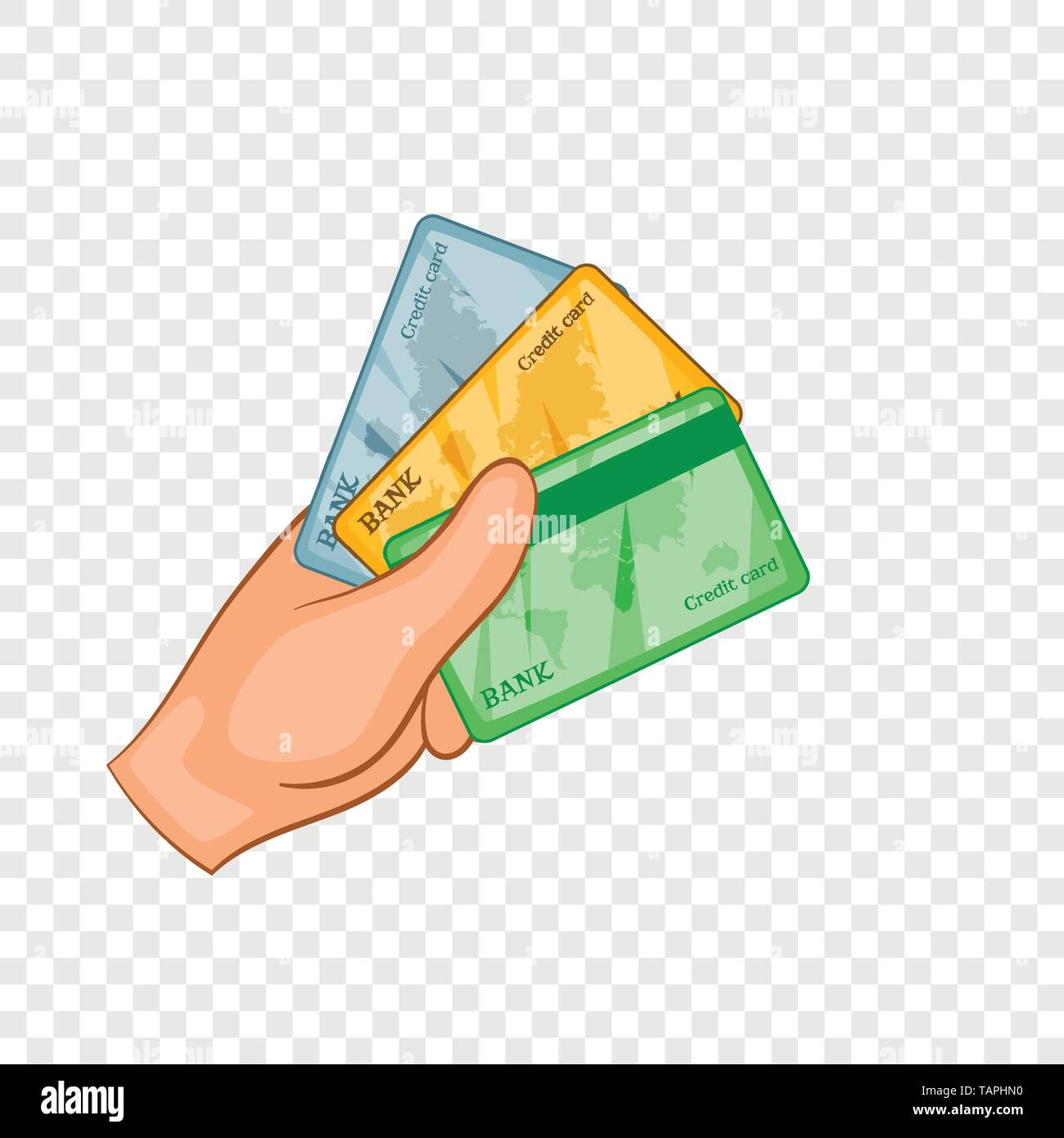 Card in hand icon, cartoon style Stock Vector Image & Art - Alamy