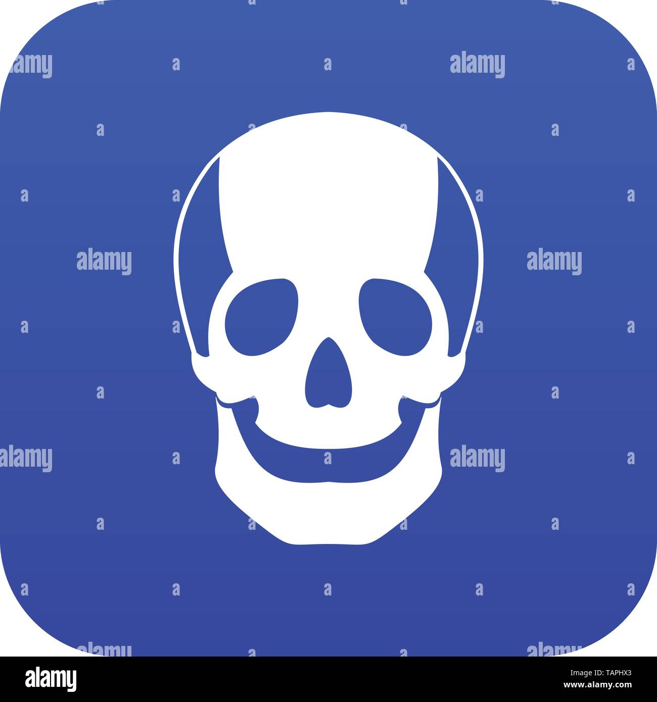 Skull icon digital blue Stock Vector Image & Art - Alamy