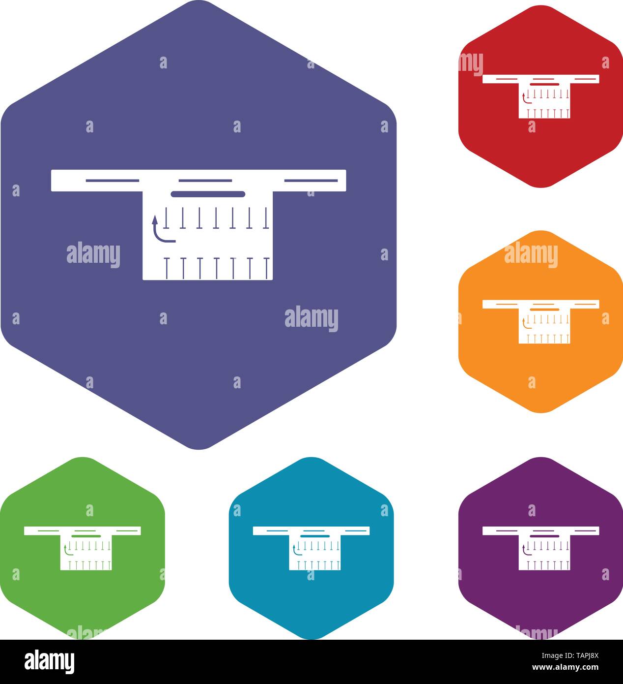 Parking icons vector hexahedron Stock Vector
