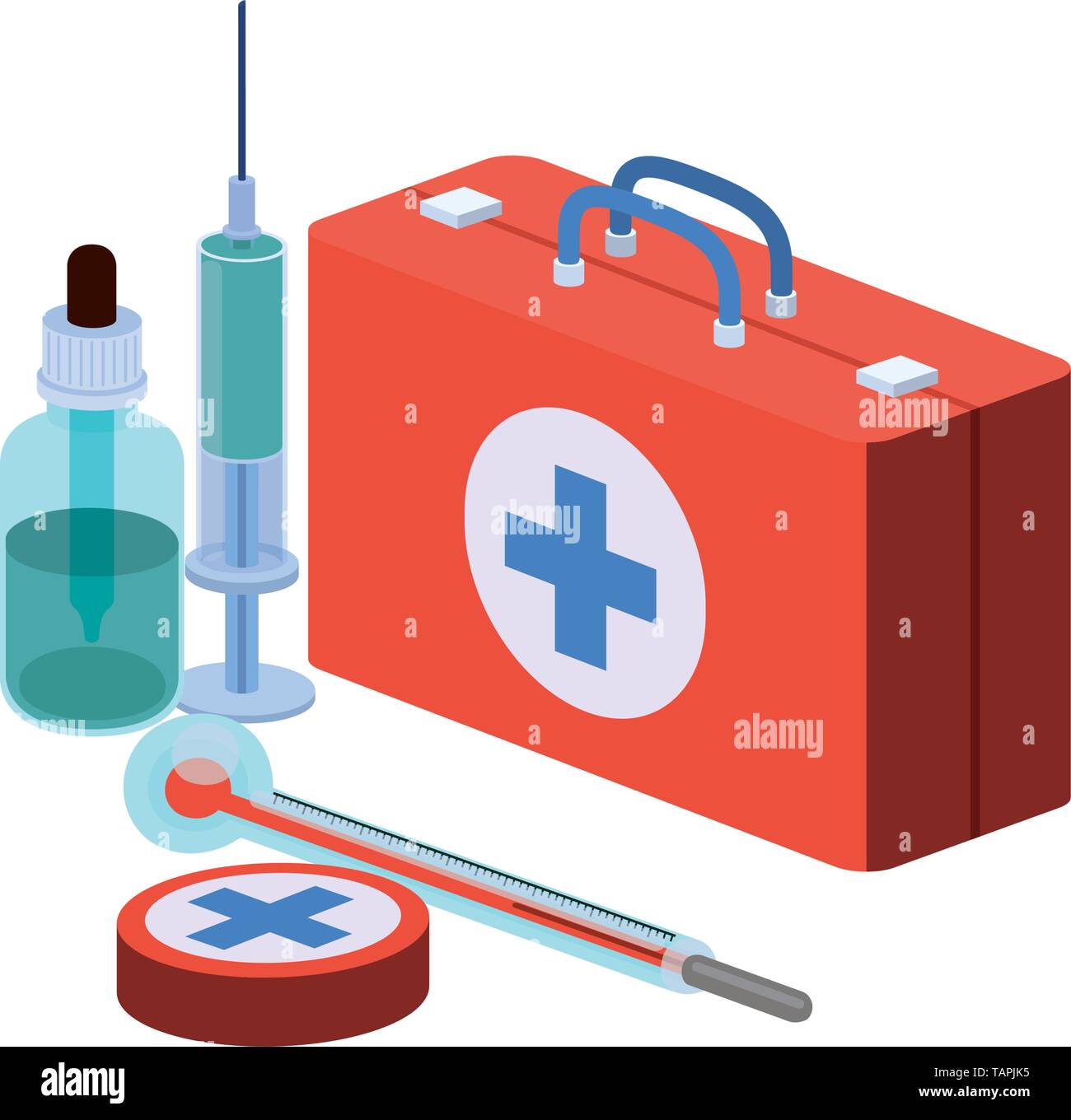 first aid kit on white background Stock Vector Image & Art - Alamy