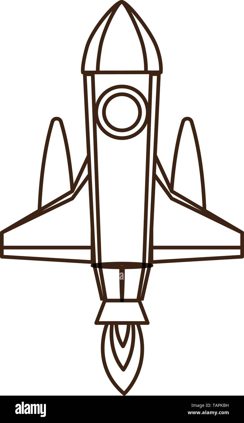 rocket taking off in white background Stock Vector Image & Art - Alamy