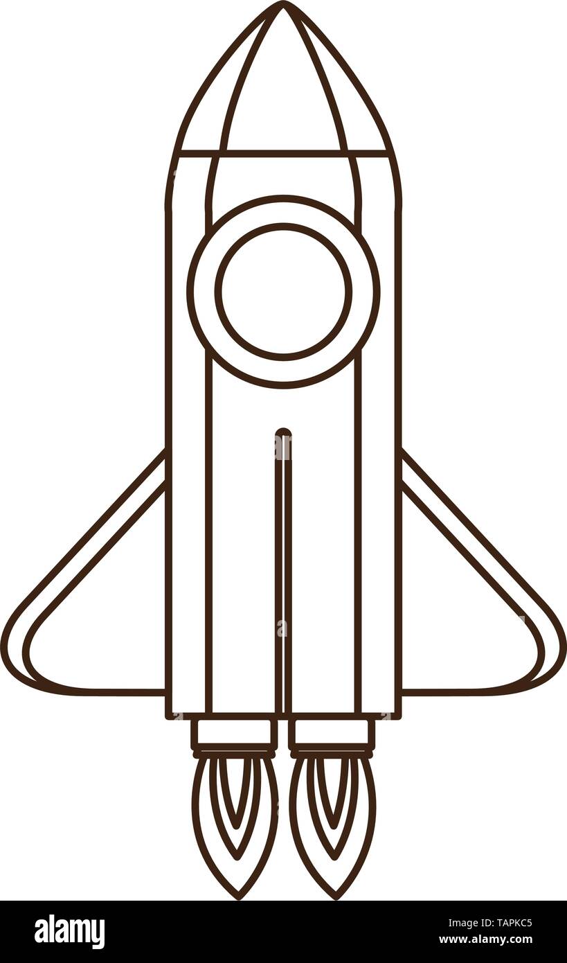 rocket taking off in white background Stock Vector Image & Art - Alamy