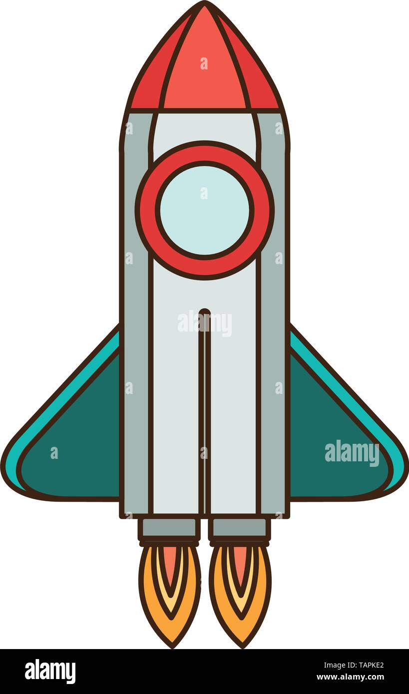 rocket taking off in white background Stock Vector Image & Art - Alamy
