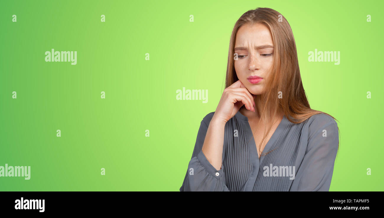 Portrait of sad depressed young woman Stock Photo - Alamy