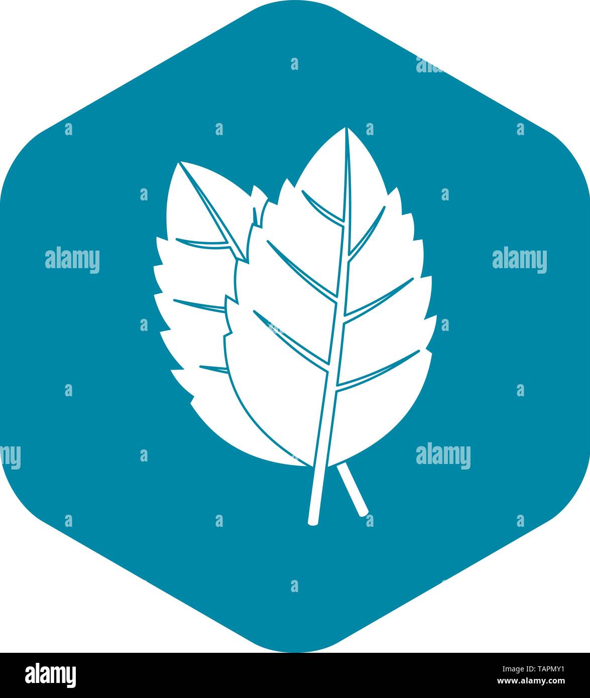 Two basil leaves icon, simple style Stock Vector Image & Art - Alamy