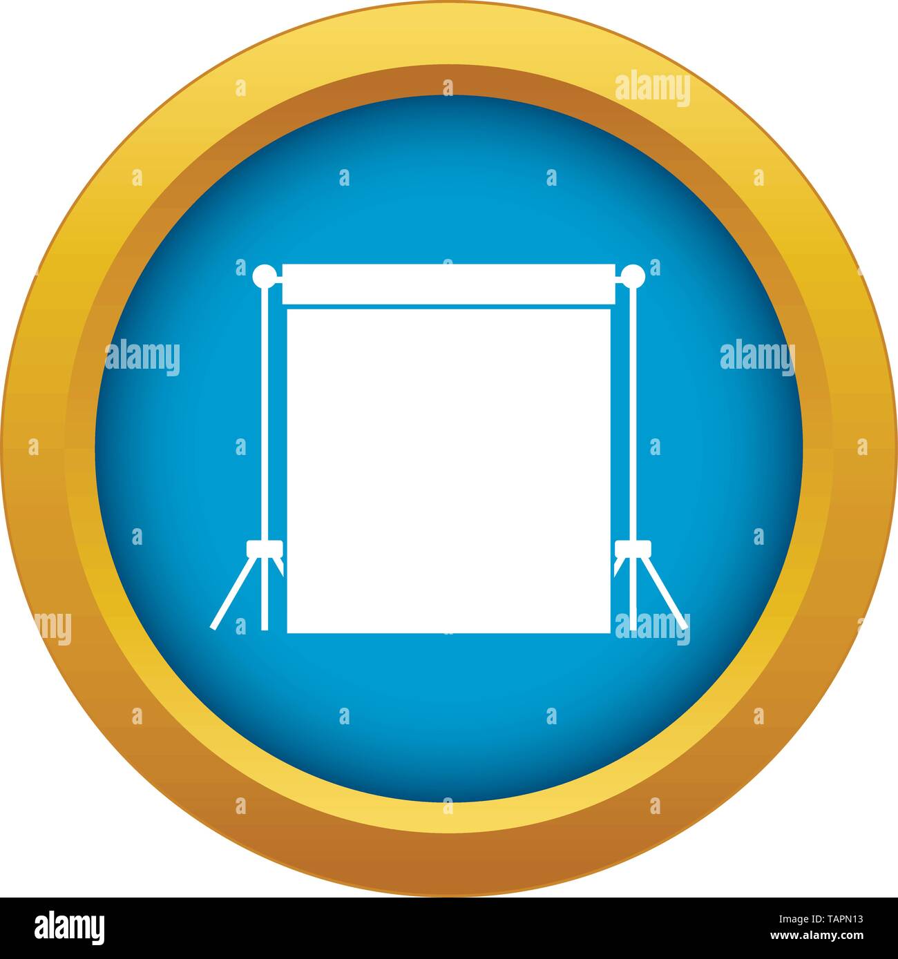 Studio backdrop icon blue vector isolated Stock Vector