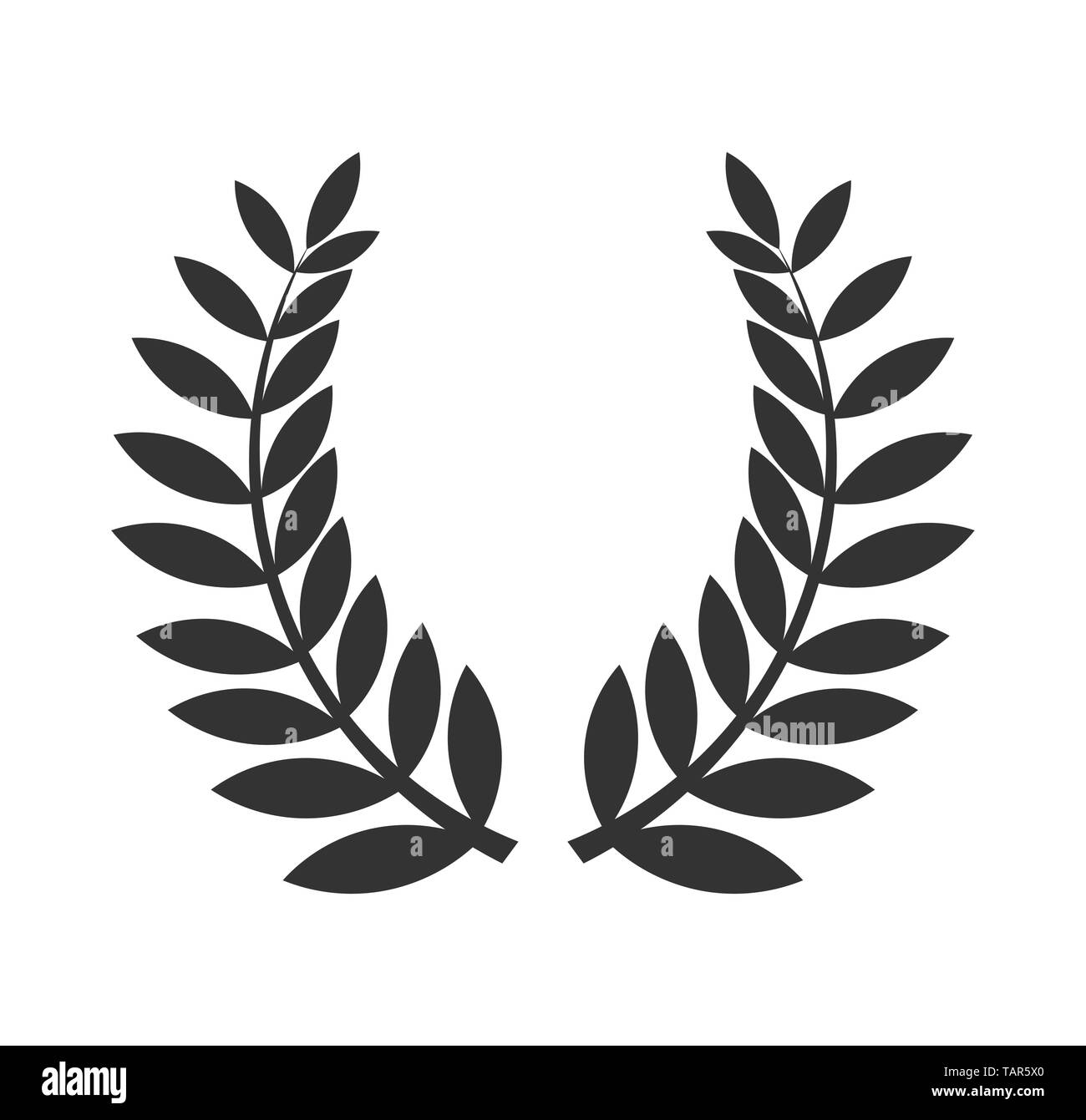 Laurel wreath black icon. Vector illustration Stock Vector Image & Art ...
