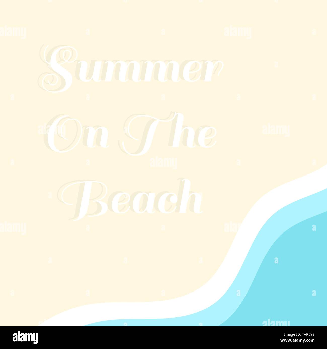 The beach and sea wave. Summer on the beach illustration Stock Vector ...