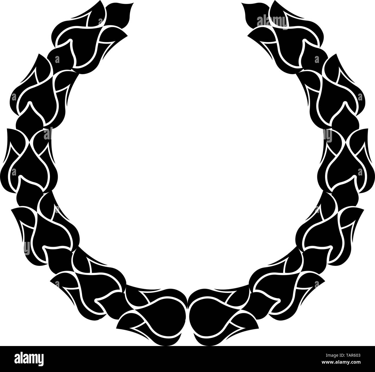 Isolated laurel wreath icon on a white background - Vector Stock Vector ...