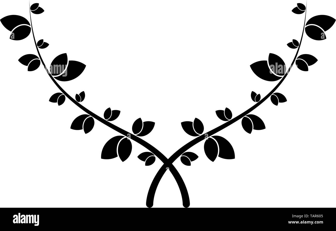 Isolated laurel wreath icon on a white background - Vector Stock Vector ...