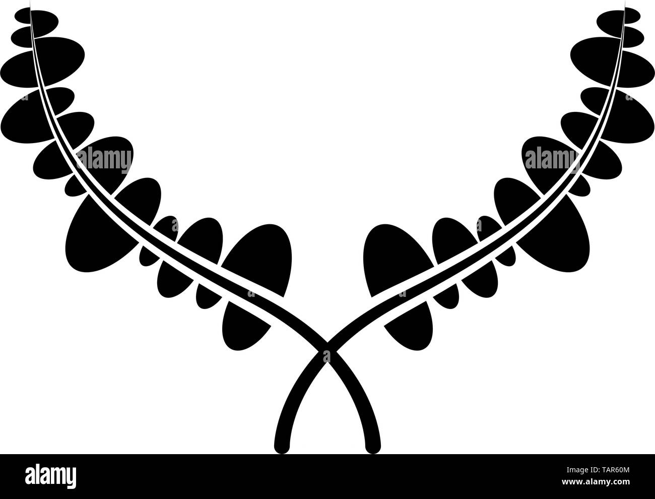 Isolated laurel wreath icon on a white background - Vector Stock Vector ...