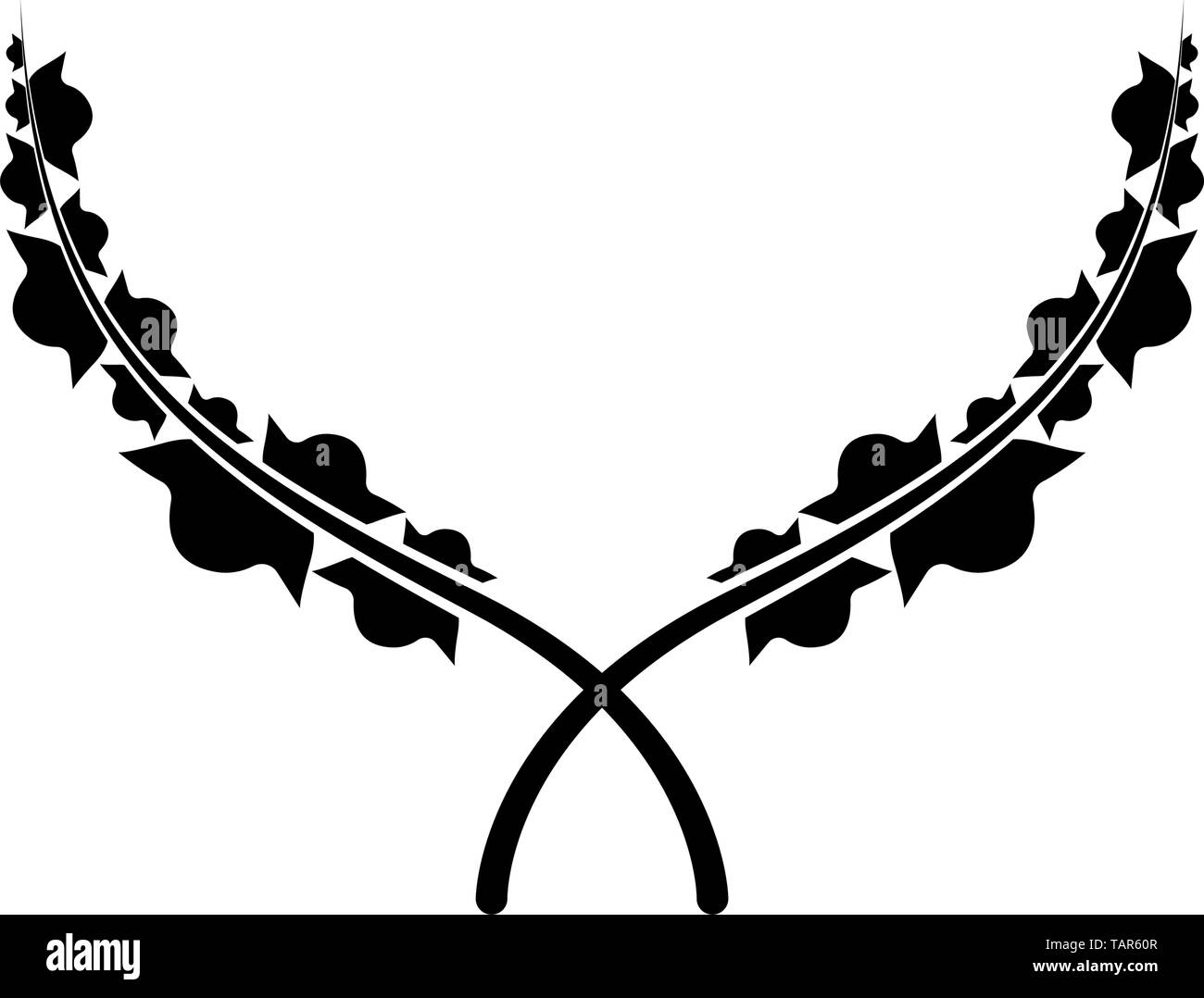 Isolated laurel wreath icon on a white background - Vector Stock Vector ...