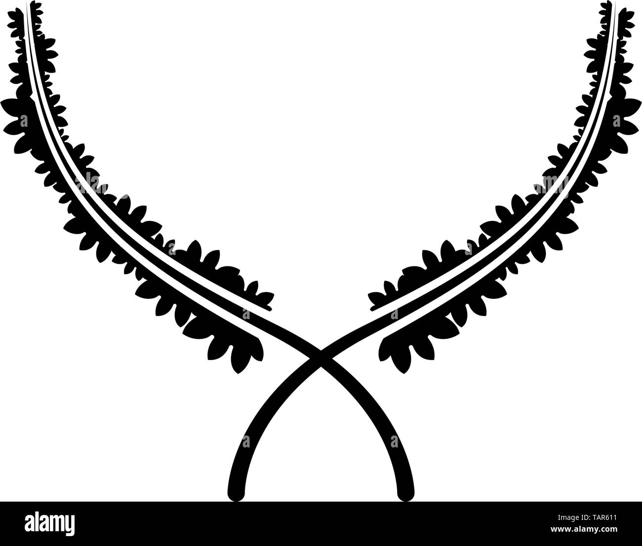 Isolated laurel wreath icon on a white background - Vector Stock Vector ...