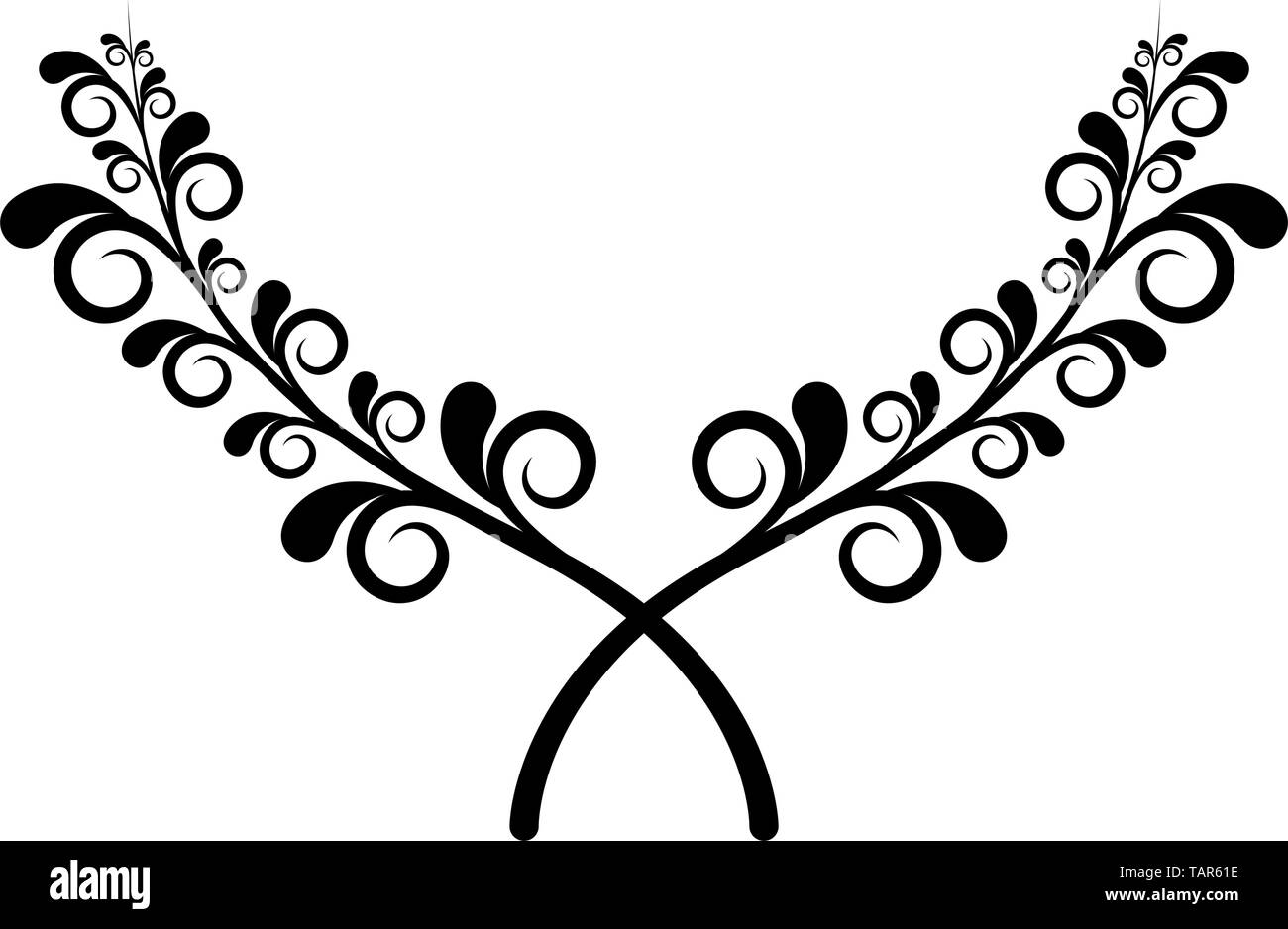Isolated laurel wreath icon on a white background - Vector Stock Vector ...
