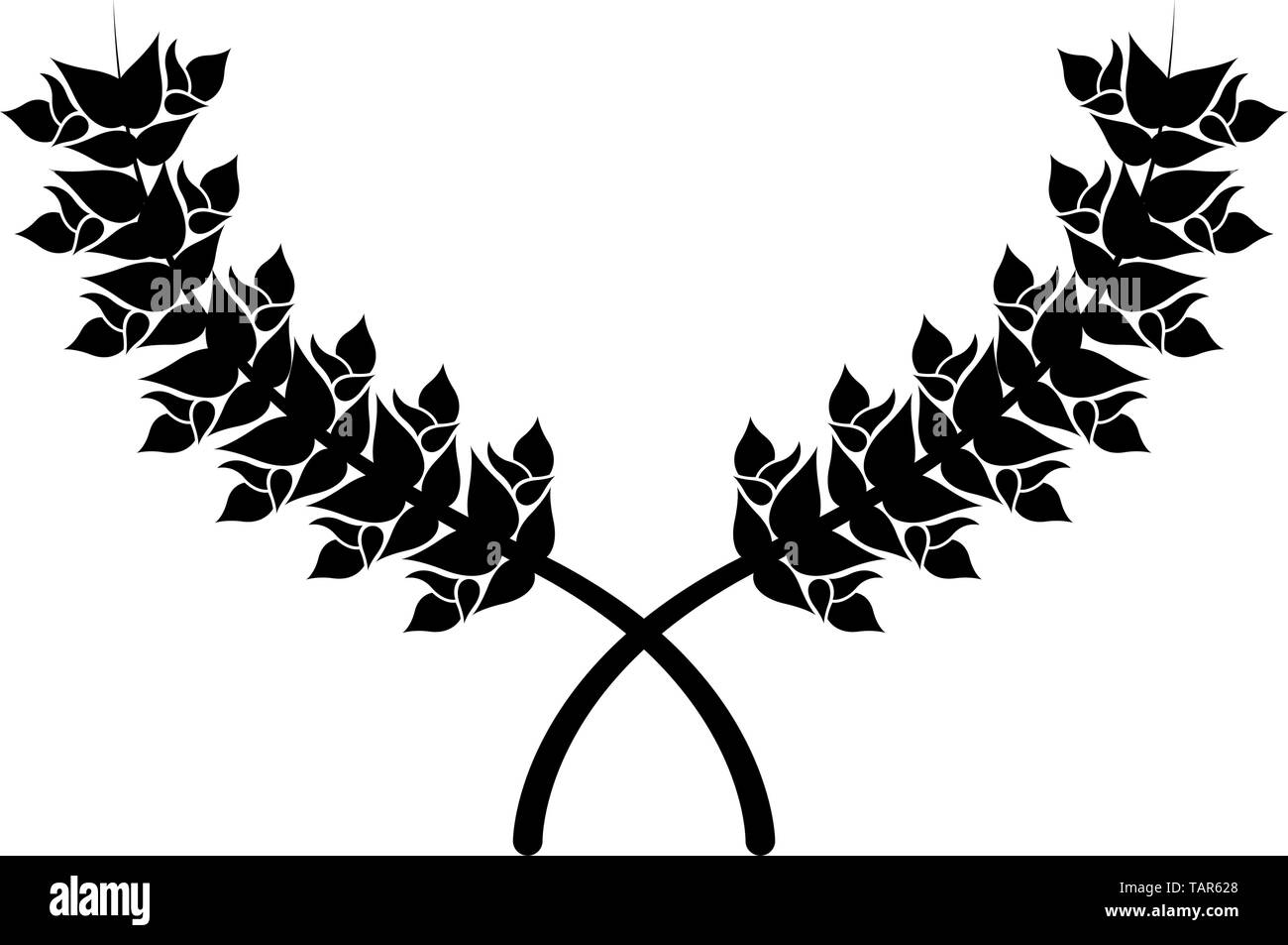 Isolated laurel wreath icon on a white background - Vector Stock Vector ...