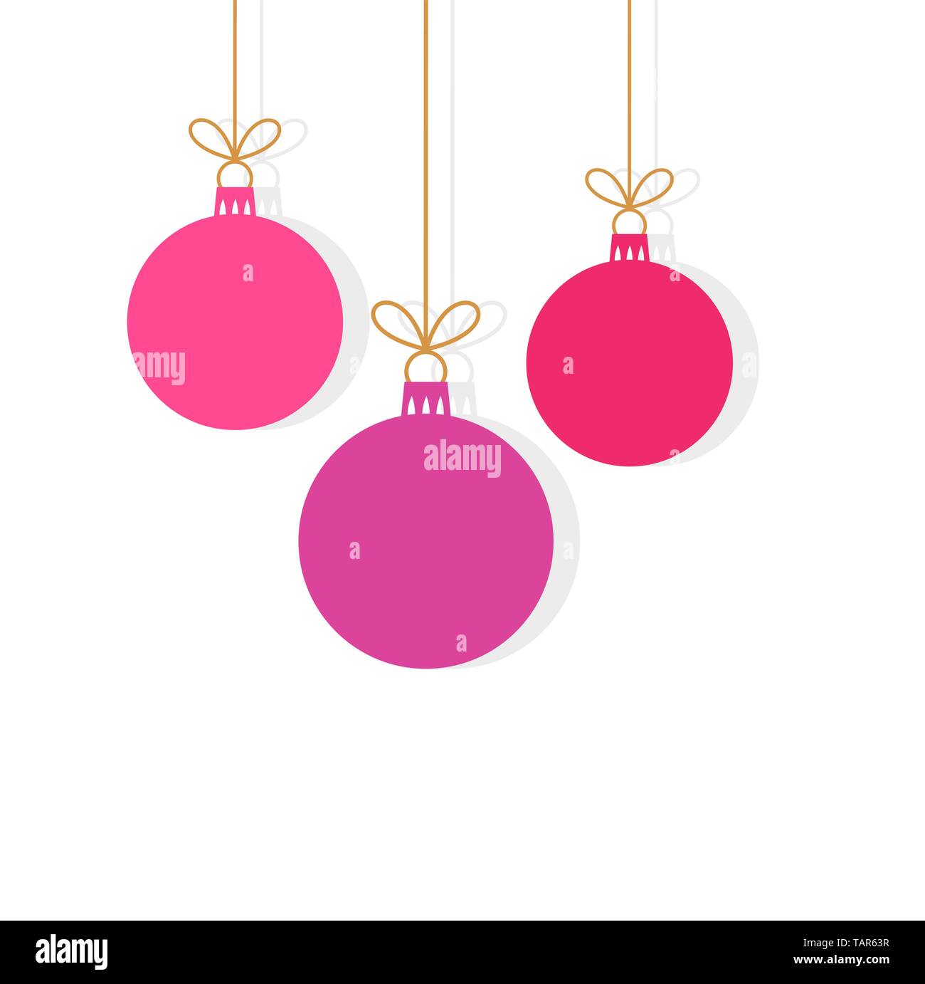 Christmas balls hanging ornaments. Vector illustration Stock Vector ...
