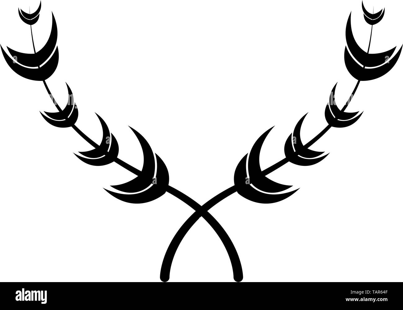 Isolated laurel wreath icon on a white background - Vector Stock Vector ...