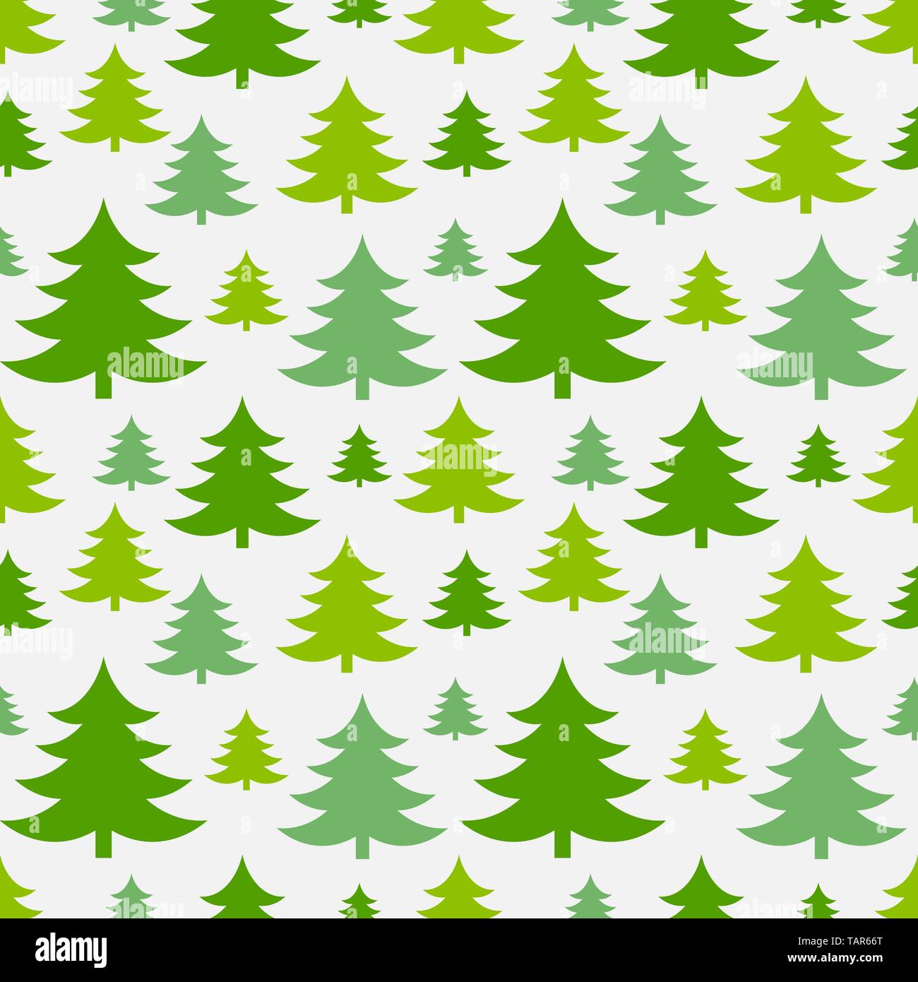 Green Christmas trees seamless pattern. Vector illustration Stock ...