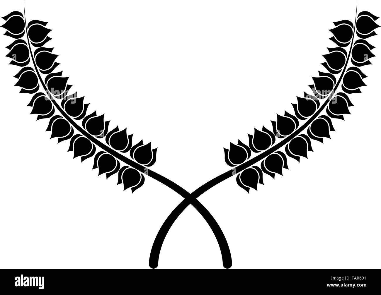Isolated laurel wreath icon on a white background - Vector Stock Vector ...