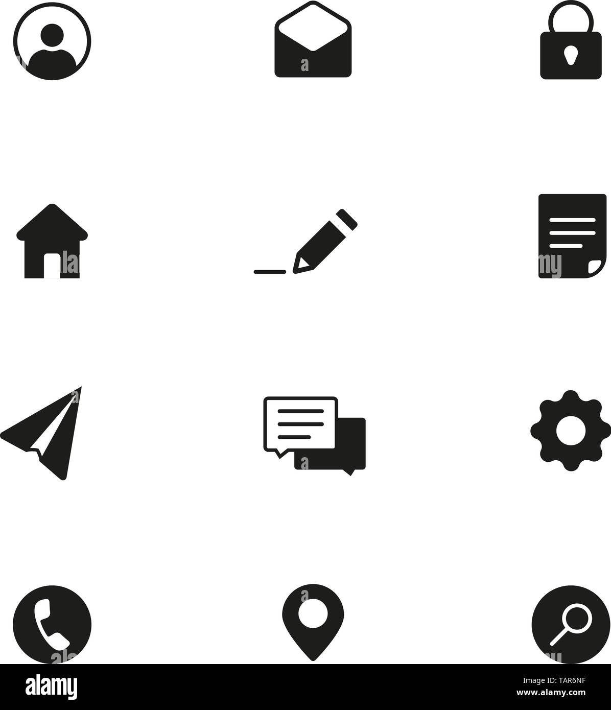 Modern  Icons pack. Base set icons for site Stock Vector Image & Art