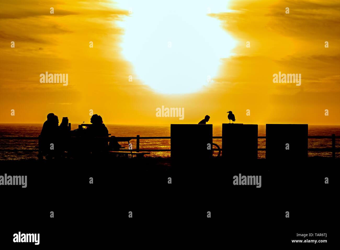 sunset galician Stock Photo