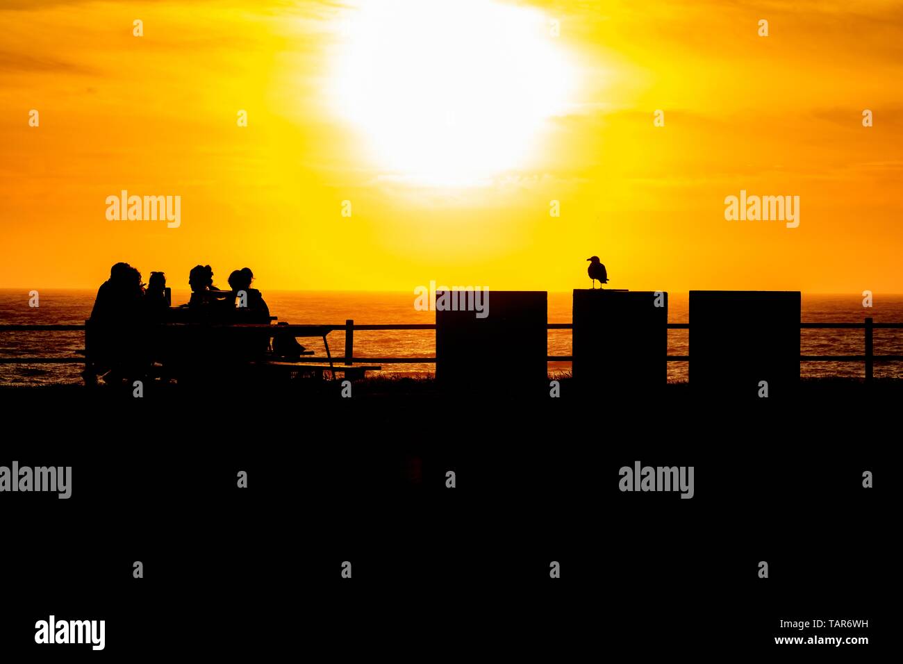 sunset galician Stock Photo