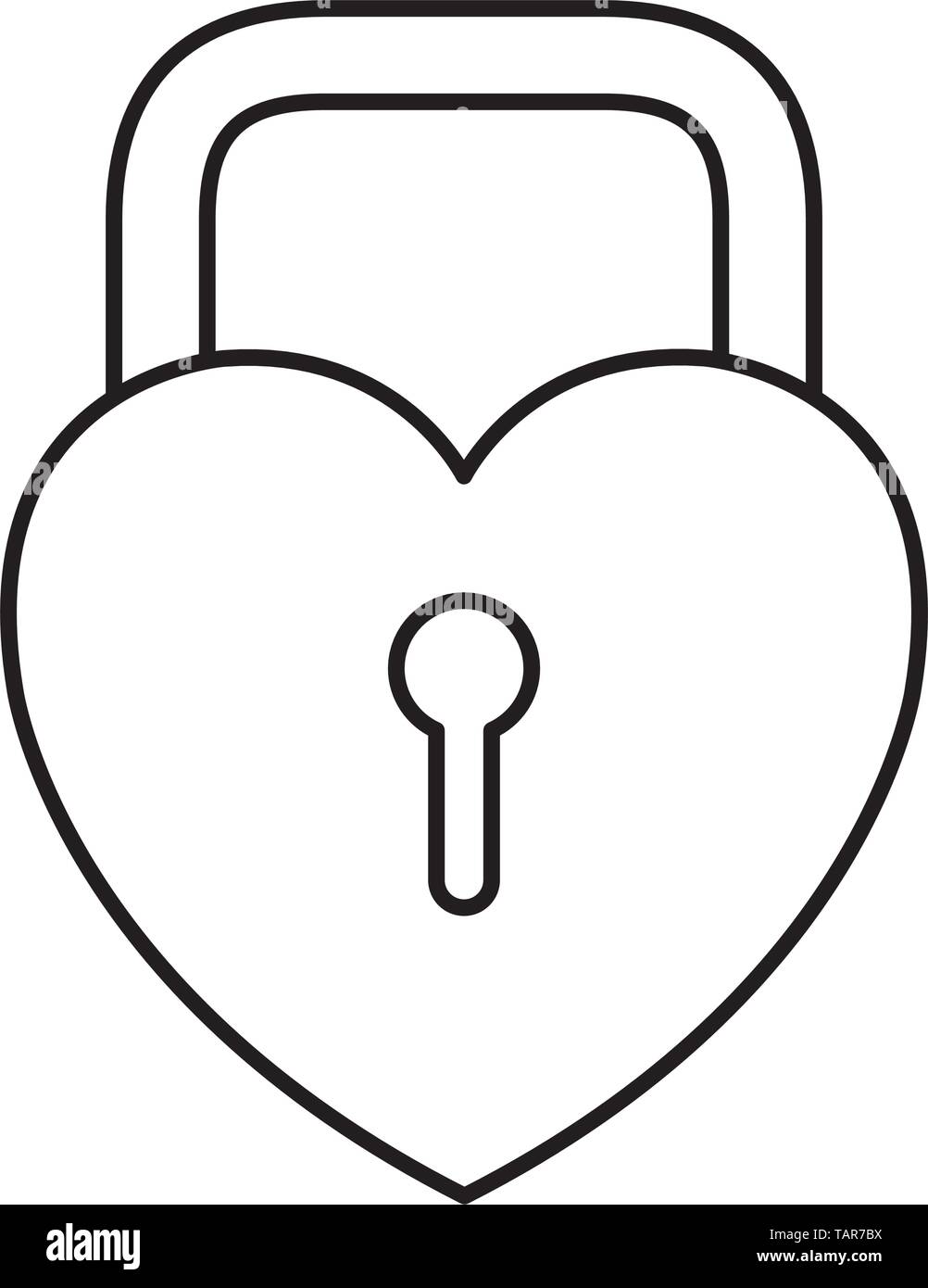 padlock with heart shape icon Stock Vector Image & Art - Alamy