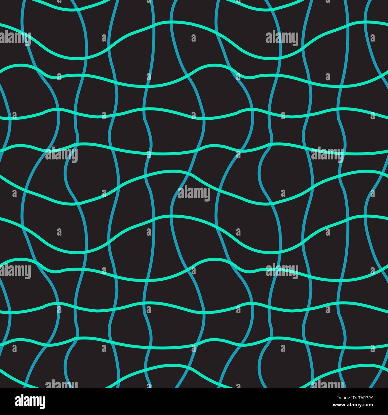 Black vector background with neon lines Stock Vector