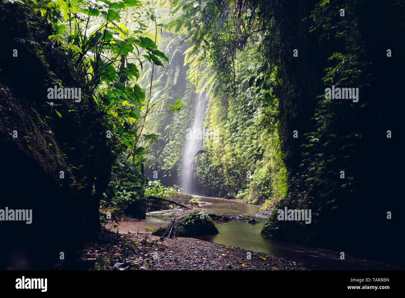 View At Tukad Cepung Waterfall At Bali Indonesia Stock Photo
