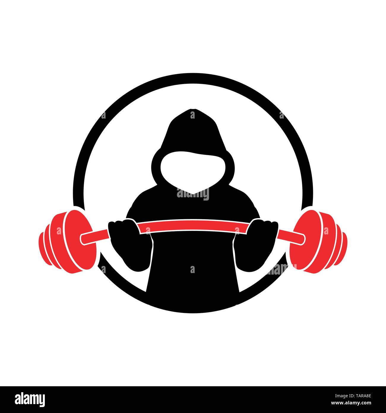 Hoodie Fitness Strength Gym Vector Illustration Symbol Graphic Logo Design Template Stock Vector
