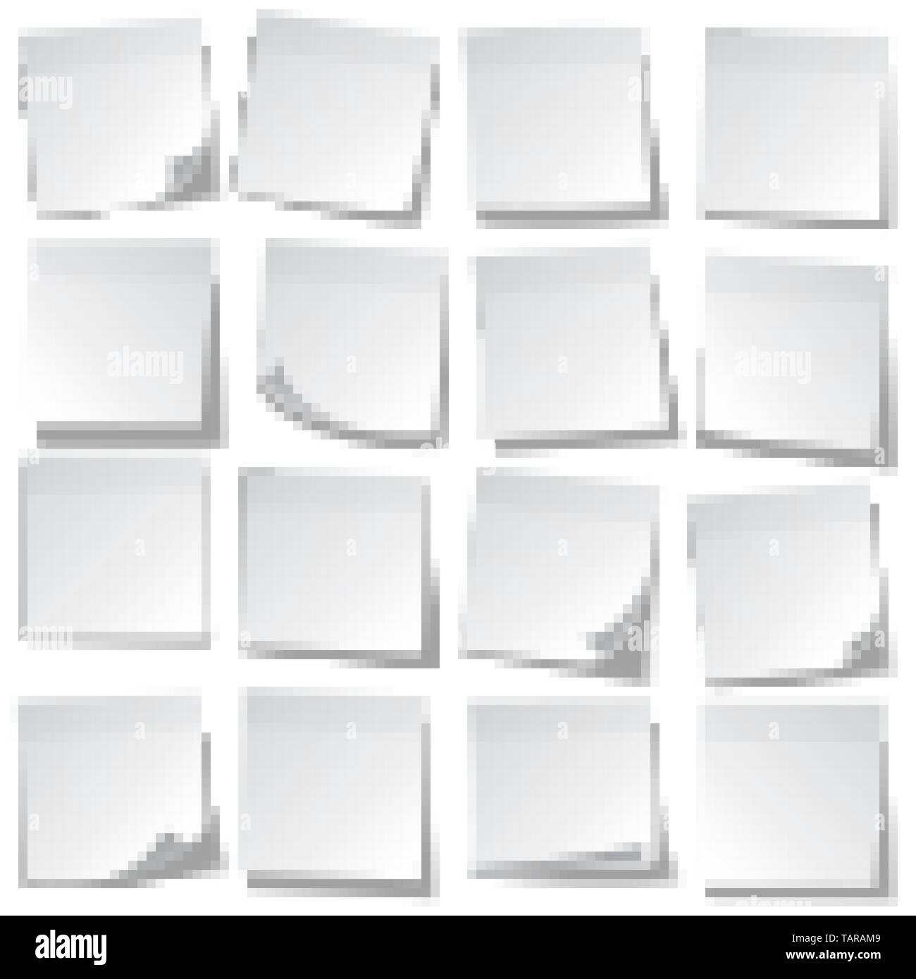 Small Note White Paper Realistic sticky note. White paper. Message on notepaper. Reminder ...
