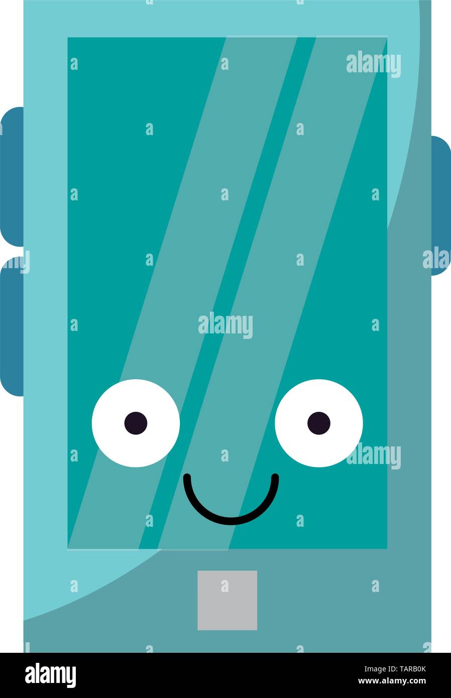 Smartphone cute cartoon vector illustration Stock Vector Image & Art ...