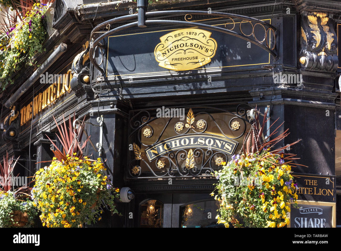 London, UK - May 14, 2019: Typical English pub at Covent Garden district . Stock Photo