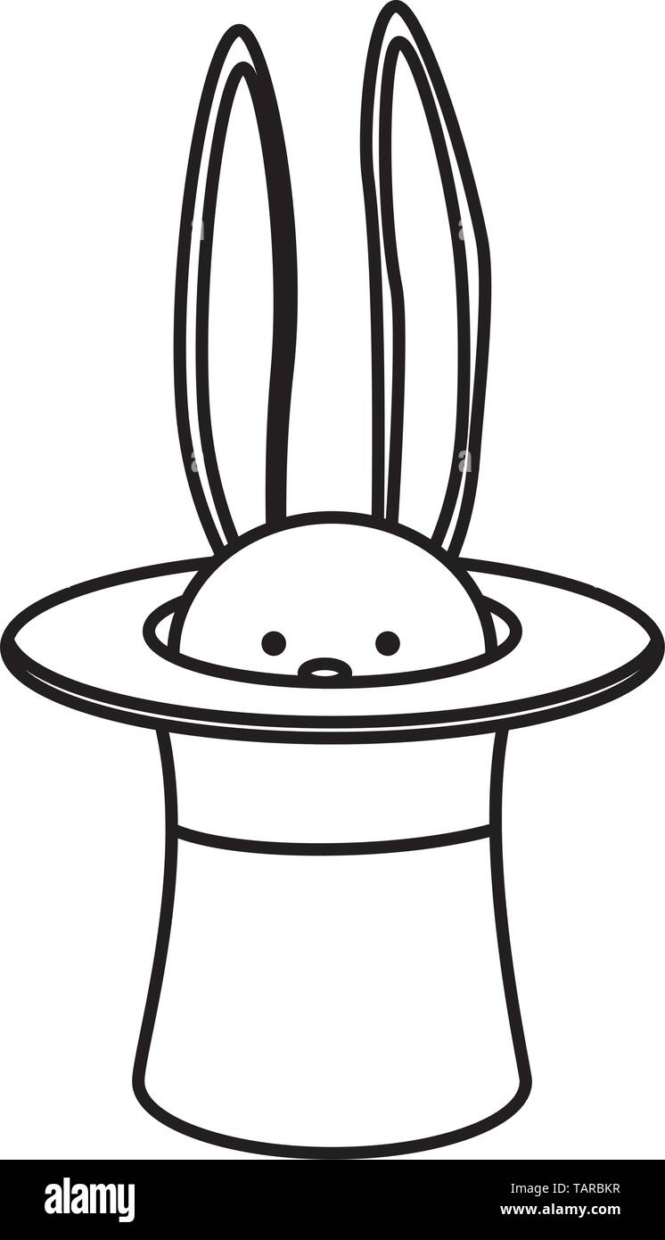 circus wizard hat with rabbit Stock Vector Image & Art - Alamy