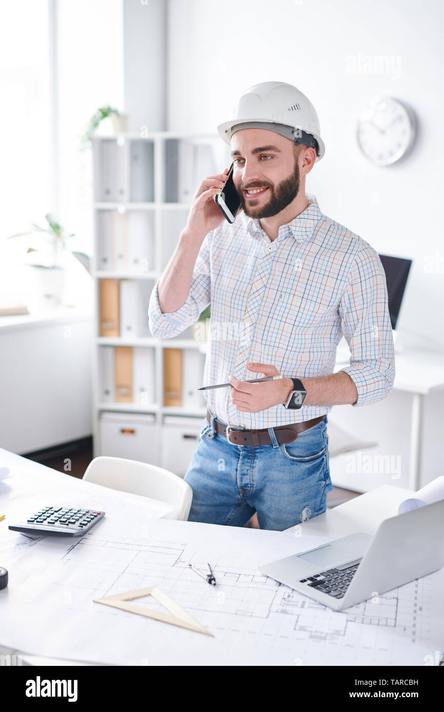 Engineer on the phone Stock Photo