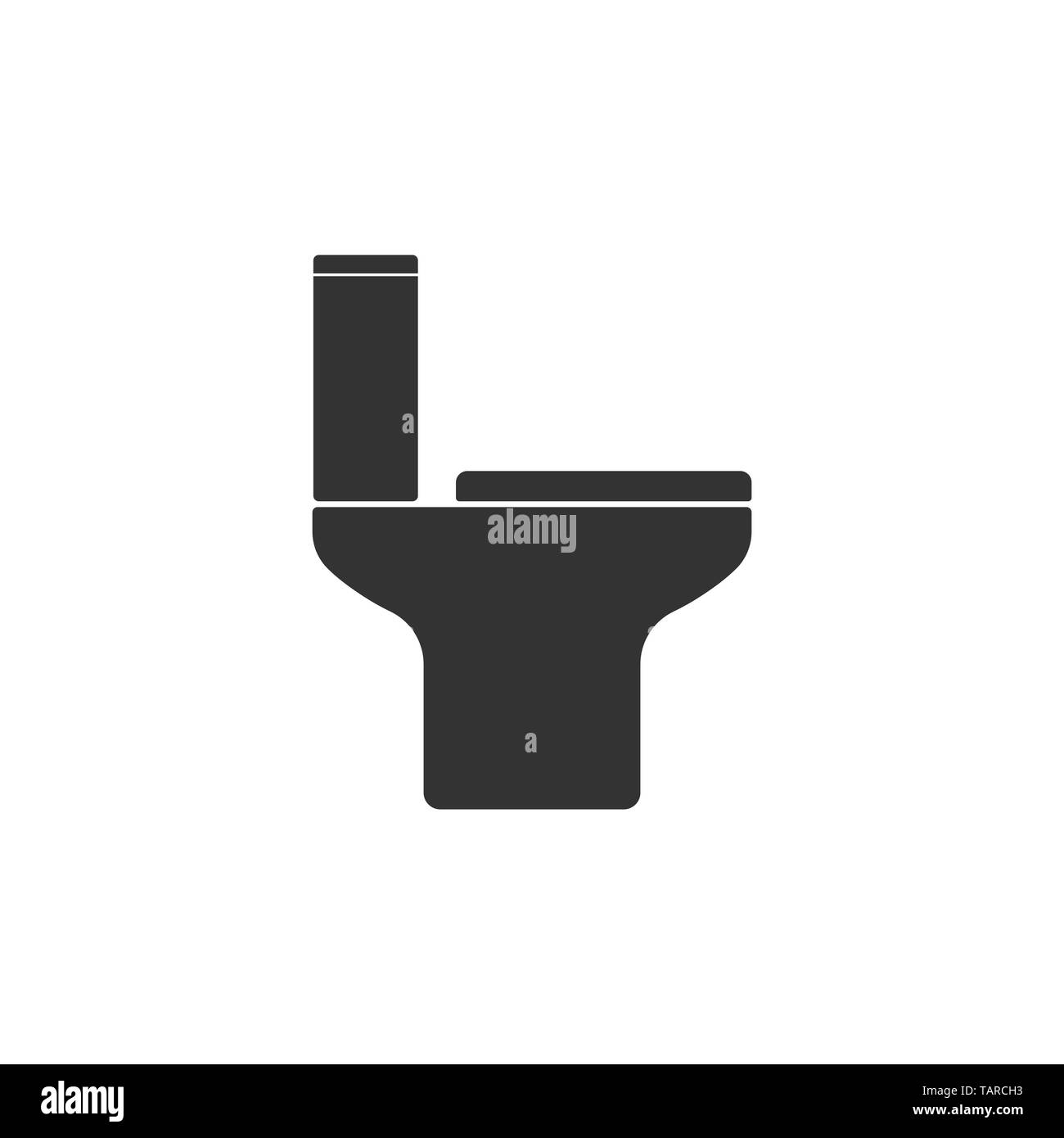 restroom, Wc toilet icon flat Stock Vector