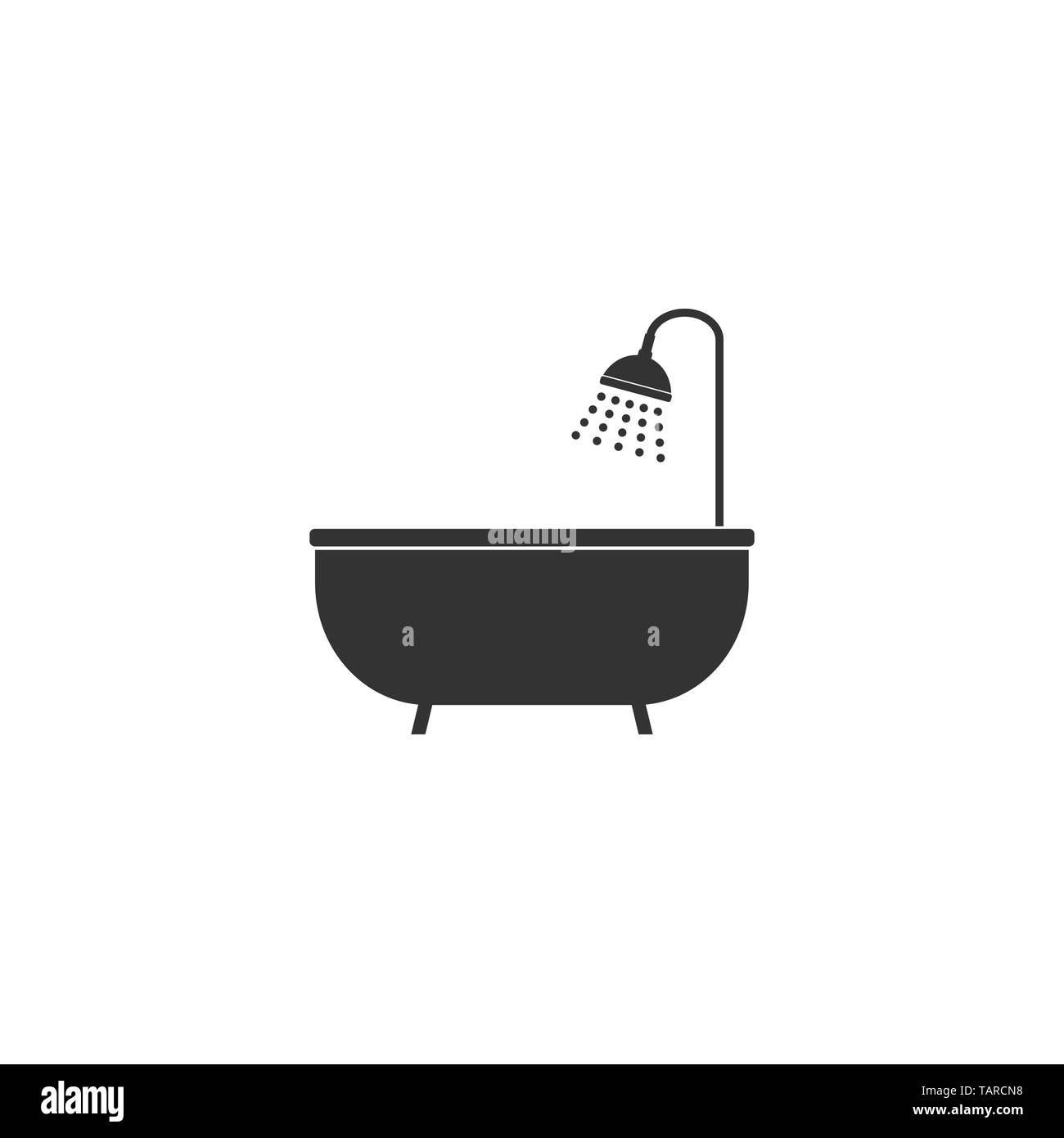 bath, bathroom bathtub shower icon Stock Vector Image & Art - Alamy