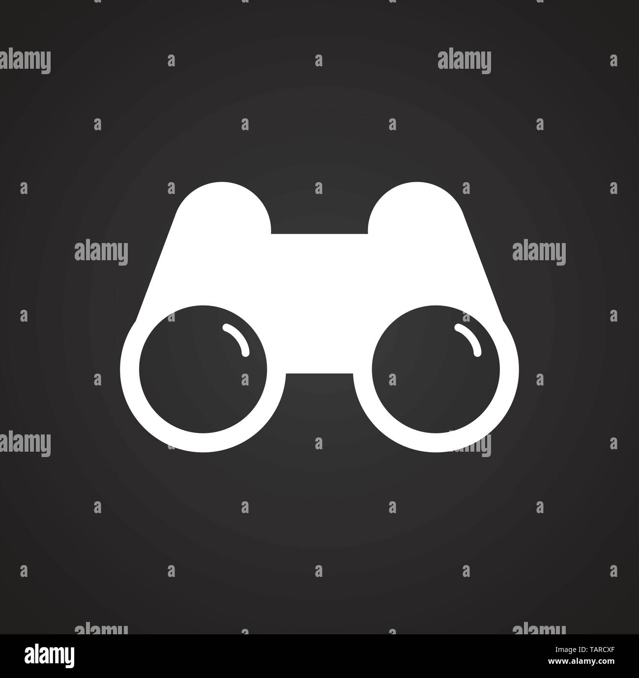 Binocular icon on background for graphic and web design. Simple vector ...