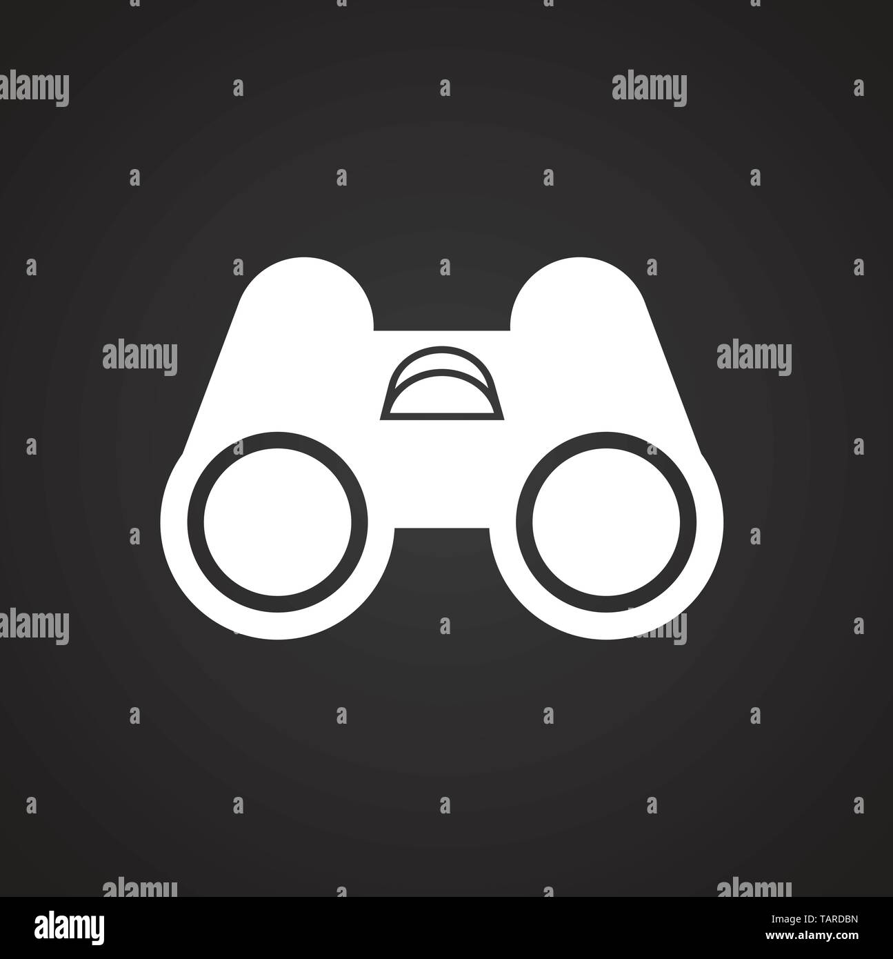 Binocular icon on background for graphic and web design. Simple vector ...