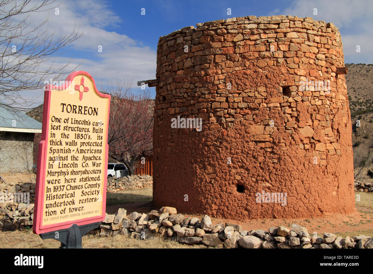 The old Torreon in Lincoln, New Mexico, served as protection against