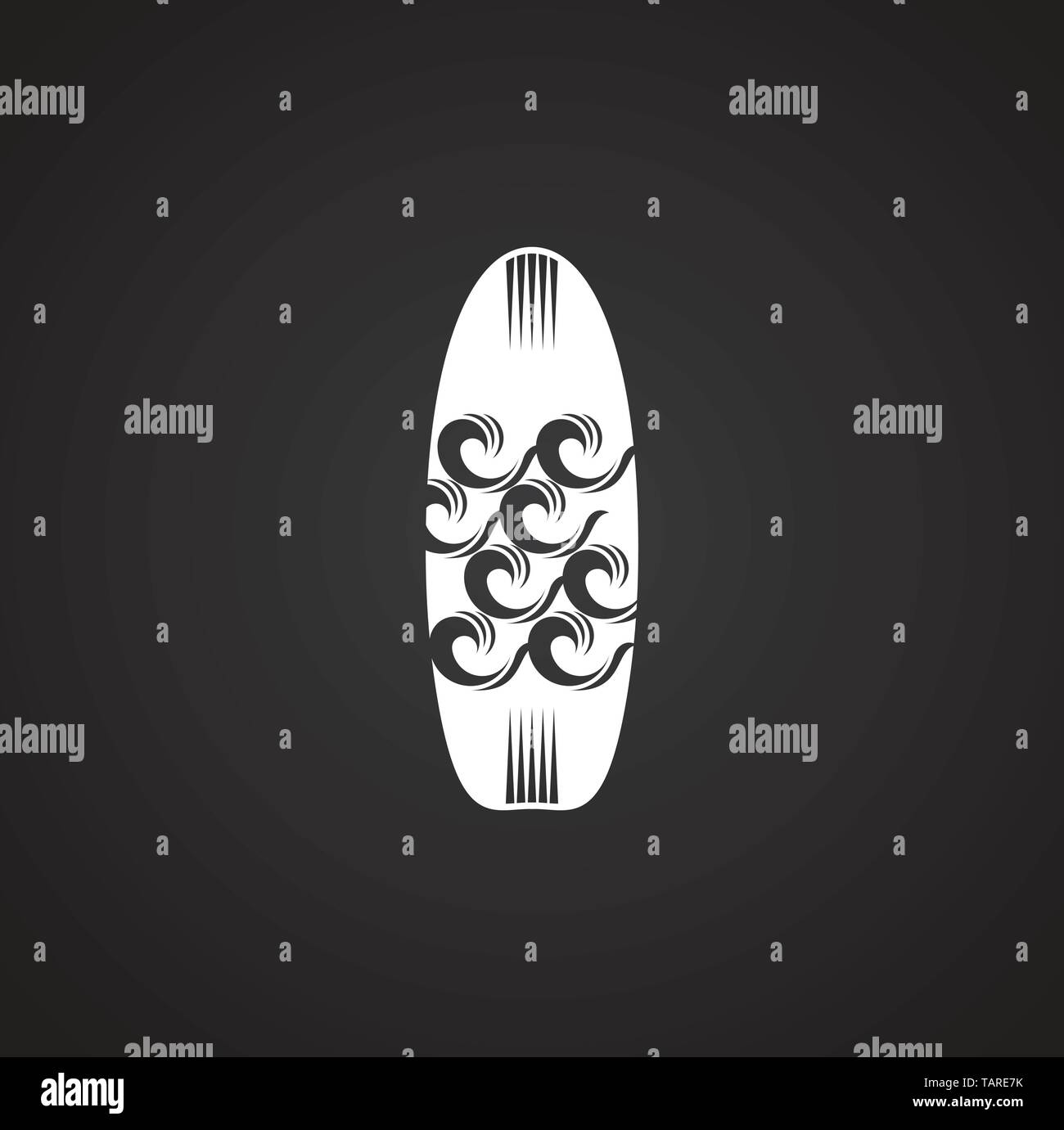 Surfboard icons on background for graphic and web design. Simple vector ...