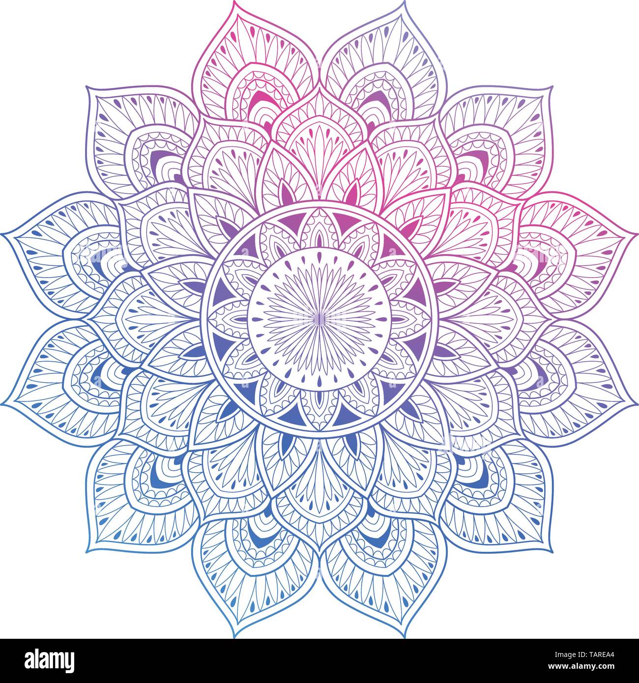 Colored yoga style vector mandala tribal illustration Stock Vector Image &  Art - Alamy