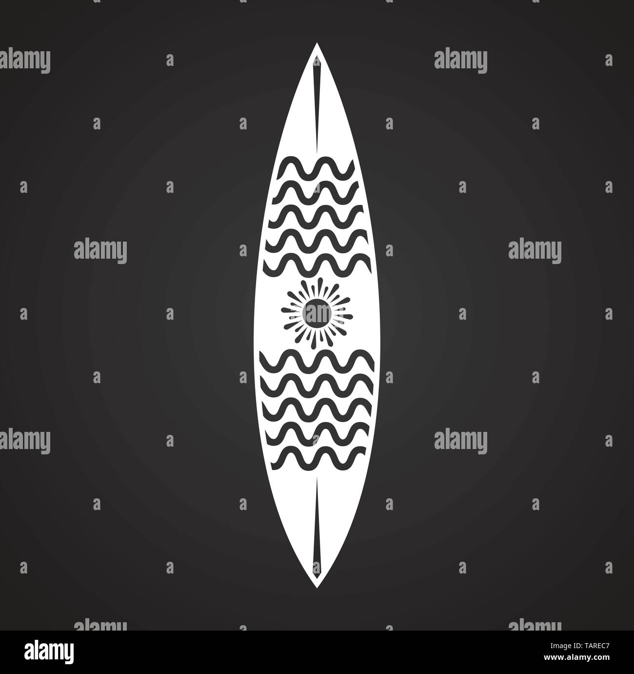 Surfboard icons on background for graphic and web design. Simple vector ...