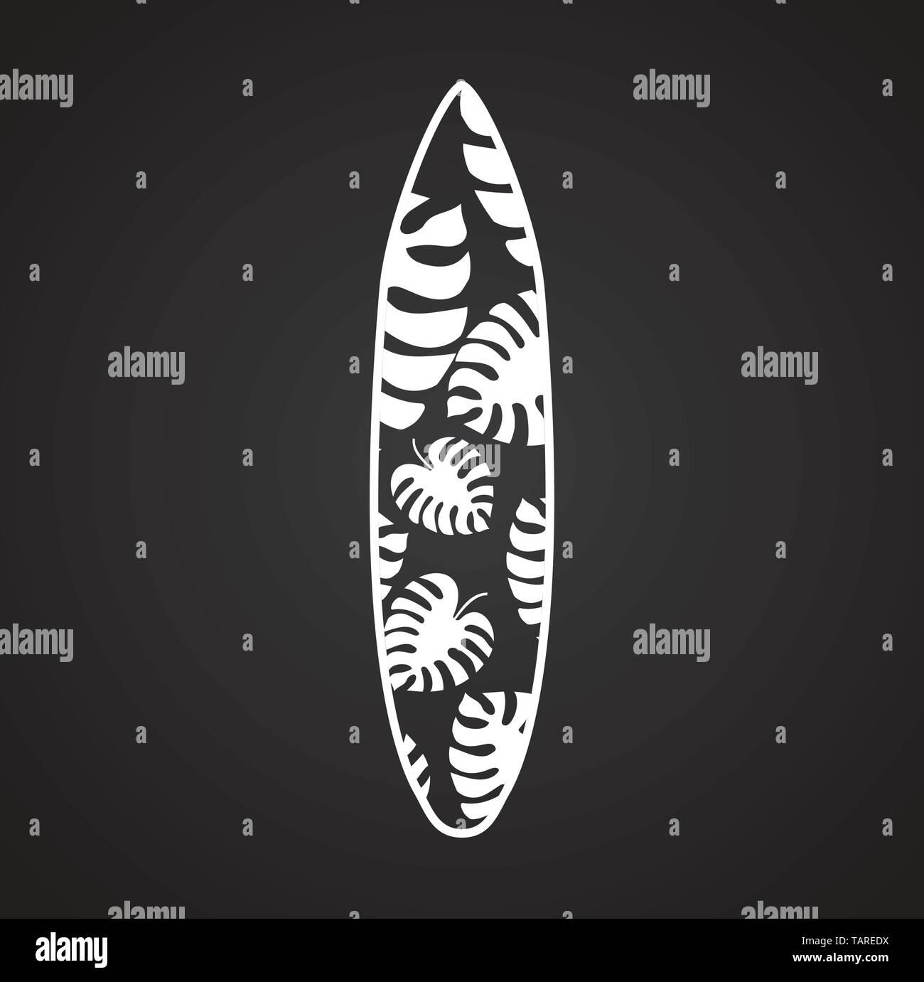Surfboard icons on background for graphic and web design. Simple vector ...