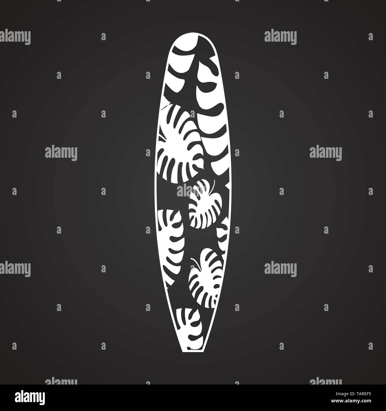 Surfboard icons on background for graphic and web design. Simple vector ...